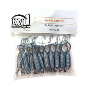 rnl rabbitnipples spring latches for rabbit cage doors 4 inch springs (10 pack) 10sl4