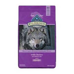 blue buffalo wilderness high protein, natural adult small-bite dry dog food, chicken 24-lb