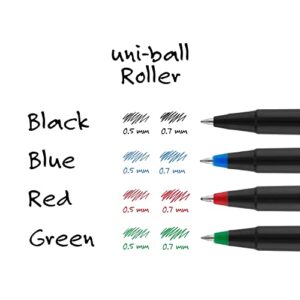 uni-ball 60152 Roller Ball Stick Dye-Based Pen Red Ink Micro Dozen