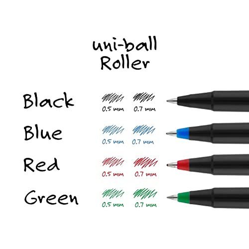 uni-ball 60152 Roller Ball Stick Dye-Based Pen Red Ink Micro Dozen