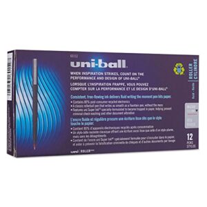 uni-ball 60152 Roller Ball Stick Dye-Based Pen Red Ink Micro Dozen