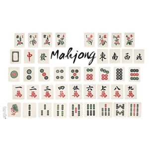 Tervis Plastic Mahjong Game Made in USA Double Walled Insulated Tumbler Travel Cup Keeps Drinks Cold & Hot, 16oz, Clear