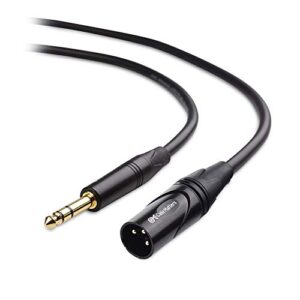 cable matters 6.35mm (1/4 inch) trs to xlr cable 6 ft male to male (xlr to trs cable, xlr to 1/4 cable, 1/4 to xlr cable)