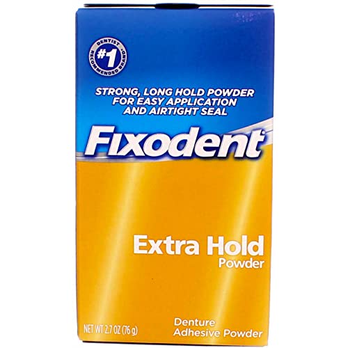 Fixodent Denture Adhesive Powder Extra Hold 2.70 oz (Pack of 6)