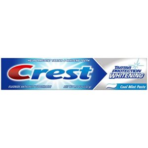 crest tartar protection whitening cool mint flavor toothpaste, 8.2 ounce