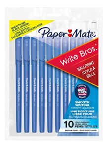 paper mate stick pens medium point tip blue 10 count (pack of 6)