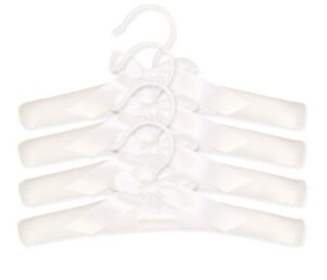 trend lab satin hangers, white, 4 piece
