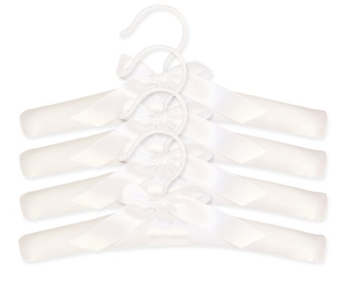 Trend Lab Satin Hangers, White, 4 Piece