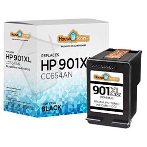 houseoftoners remanufactured ink cartridge replacement for hp 901xl cc654an (1 black)