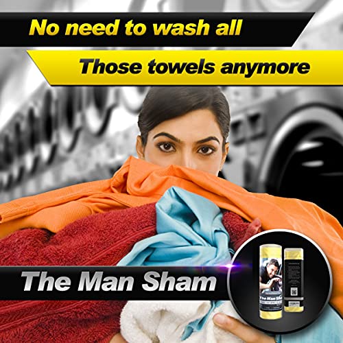 The Man Sham Chamois Cloth - 26" X 17" - Ultimate Car Shammy Cloth For Car Drying - Super Absorbent Shammy Towel for Fast Drying of Your Car, Truck or Boat - Scratch and Lint-Free for a Spotless Shine