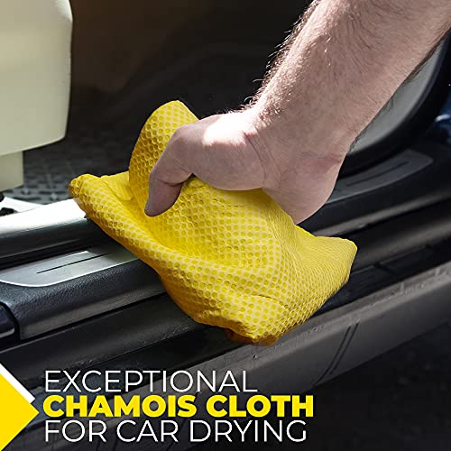 The Man Sham Chamois Cloth - 26" X 17" - Ultimate Car Shammy Cloth For Car Drying - Super Absorbent Shammy Towel for Fast Drying of Your Car, Truck or Boat - Scratch and Lint-Free for a Spotless Shine