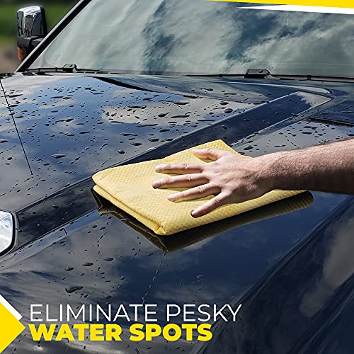 The Man Sham Chamois Cloth - 26" X 17" - Ultimate Car Shammy Cloth For Car Drying - Super Absorbent Shammy Towel for Fast Drying of Your Car, Truck or Boat - Scratch and Lint-Free for a Spotless Shine