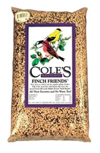 cole's finch friends bird seed canary seed,niger seed,sunflower meats 10 lbs.