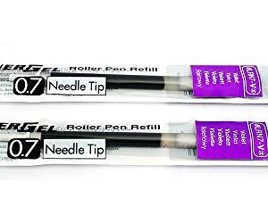 2 Pk Pentel LRN7-V EnerGel Refills, 0.7 mm Medium Needle Tip, Violet