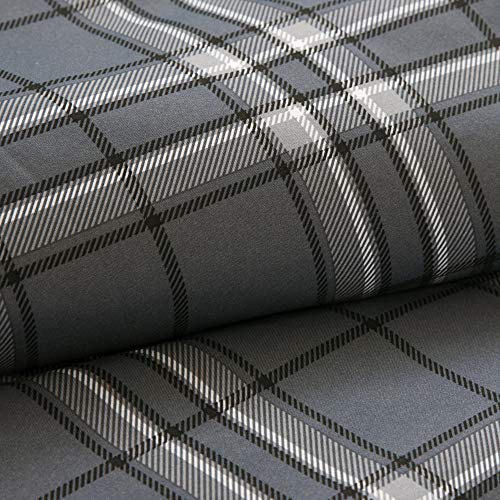 Intelligent Design Daryl 5 Piece Plaid All Seasons PrintComforter Set, Full/Queen, Grey - Ultra Soft Microfiber Teen Bedding