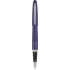 pilot mr animal collection fountain pen in gift box, matte plum barrel with leopard accent, fine point stainless steel nib, refillable black ink (91138)