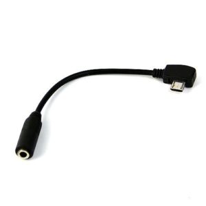 waterwood black micro usb jack to 3.5mm headphone earphone adapter socket audio cable