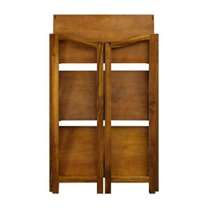 Casual Home Stratford 3-Shelf Folding Bookcase-Warm Brown