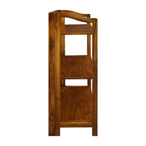 Casual Home Stratford 3-Shelf Folding Bookcase-Warm Brown