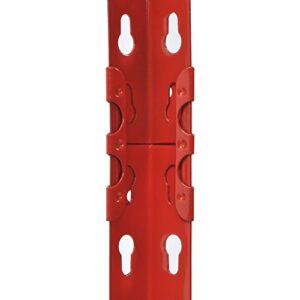 Muscle Rack UR184872-R 5-Shelf Steel Shelving Unit, 48" Width x 72" Height x 18" Length, Red