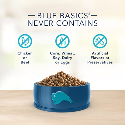 Blue Buffalo Basics Skin & Stomach Care Grain Free, Natural Indoor Adult Dry Cat Food, Fish & Potato 11-lb