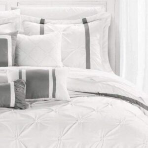 Chic Home 8 Piece Vermont Comforter Set, King, White