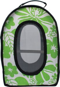 a&e cage company 001377 happy beaks soft sided travel bird carrier green, 14.5x10.5x7 in
