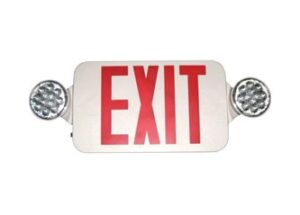 exit sign light combo red all led with battery back up