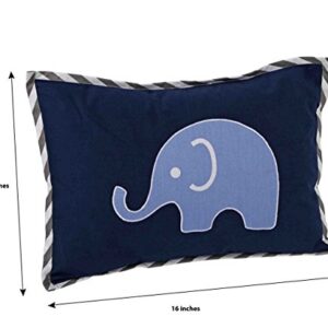 Bacati - Elephants Blue/Grey Dec Pillow