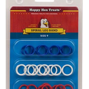 Happy Hen Treats Spiral Leg Bands for Pets, Size 9