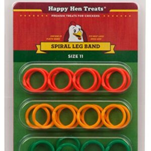 Happy Hen Treats Spiral Leg Bands for Pets, Size 11