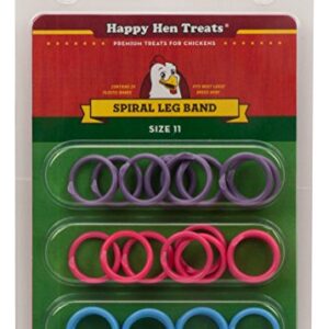 Happy Hen Treats Spiral Leg Bands for Pets, Size 11