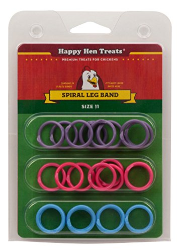 Happy Hen Treats Spiral Leg Bands for Pets, Size 11