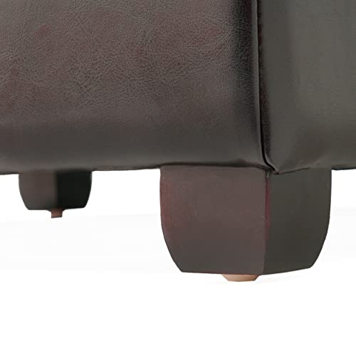 Christopher Knight Home Carlsbad Bonded Leather Storage Ottoman, Espresso