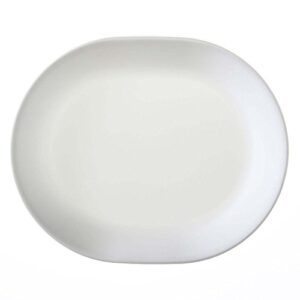 corelle 3128 vitrelle glass winter frost white serving platter, pack of 3, 32 centimeters