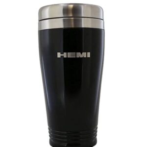 Au-Tomotive Gold, INC. Dodge RAM HEMI Black Stainless Steel Travel Mug Tumbler