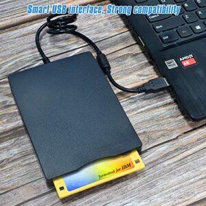 Nice2MiTu 3.5" USB External Floppy Disk Drive Portable 1.44 MB FDD USB Drive Plug and Play for PC Windows 10 7 8 XP Vista Mac Black (1P)