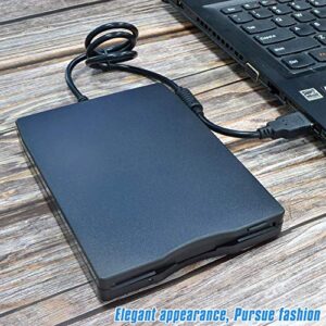 Nice2MiTu 3.5" USB External Floppy Disk Drive Portable 1.44 MB FDD USB Drive Plug and Play for PC Windows 10 7 8 XP Vista Mac Black (1P)