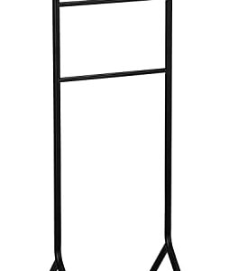 Kings Brand Furniture - Amos Black Metal Wardrobe Suit Valet Stand Organizer, Clothes Rack, Contour Hanger, Trouser Shoe Rack