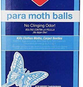 Enoz Para Moth Balls for Moths and Carpet Beetles, 80-mothballs, 2-pack (160 Count)