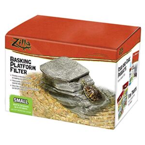 zilla reptile habitat décor basking platform filter, small, 10-20g