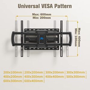 Mounting Dream UL Listed TV Mount Bracket for Most 42-75 Inch Flat Screen TVs, Full Motion TV Wall Mounts with Swivel Articulating Dual Arms, Max VESA 600x400mm, 100 LBS Loading, Fits 16" Wood Studs