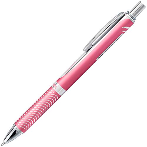 Pentel 0.7 mm Tip EnerGel Sterling Black Ink Pen - Pink (Pack of 12)