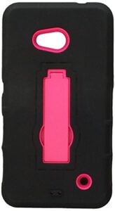 mybat asmyna symbiosis stand protector cover for microsoft lumia 640 - retail packaging - hot pink/black