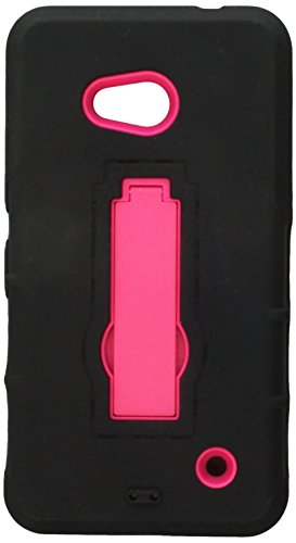 MyBat Asmyna Symbiosis Stand Protector Cover for Microsoft Lumia 640 - Retail Packaging - Hot Pink/Black