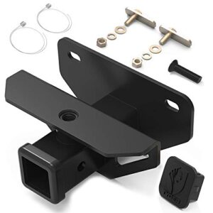 tyger auto tg-hc3d002b class 3 hitch & cover kit fits 2003-2018 dodge ram 1500 & 2003-2013 ram 2500/3500 factory style 2 inch rear receiver hitch tow towing trailer hitch combo kit , black