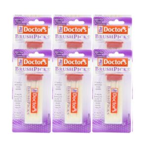 the doctor's brushpicks interdental toothpicks | 120-picks per pack | (6-pack)