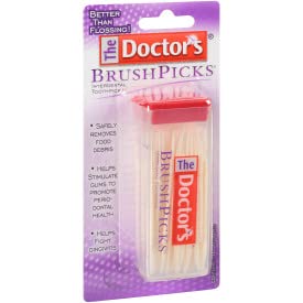 The Doctor's BrushPicks Interdental Toothpicks | 120-Picks per pack | (6-Pack)