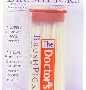 The Doctor's BrushPicks Interdental Toothpicks | 120-Picks per pack | (6-Pack)