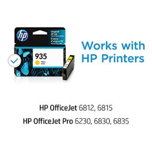 HP Original 935 Yellow Ink Cartridge | Works with OfficeJet 6810; OfficeJet Pro 6230, 6830 Series | C2P22AN